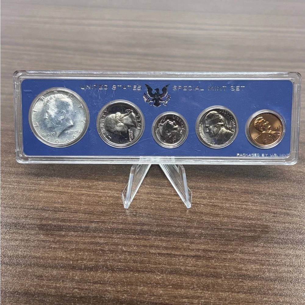 1966 U.S. Special Mint Set – Complete 5‑Coin Set – 40% Silver Half - Picture 1 of 2